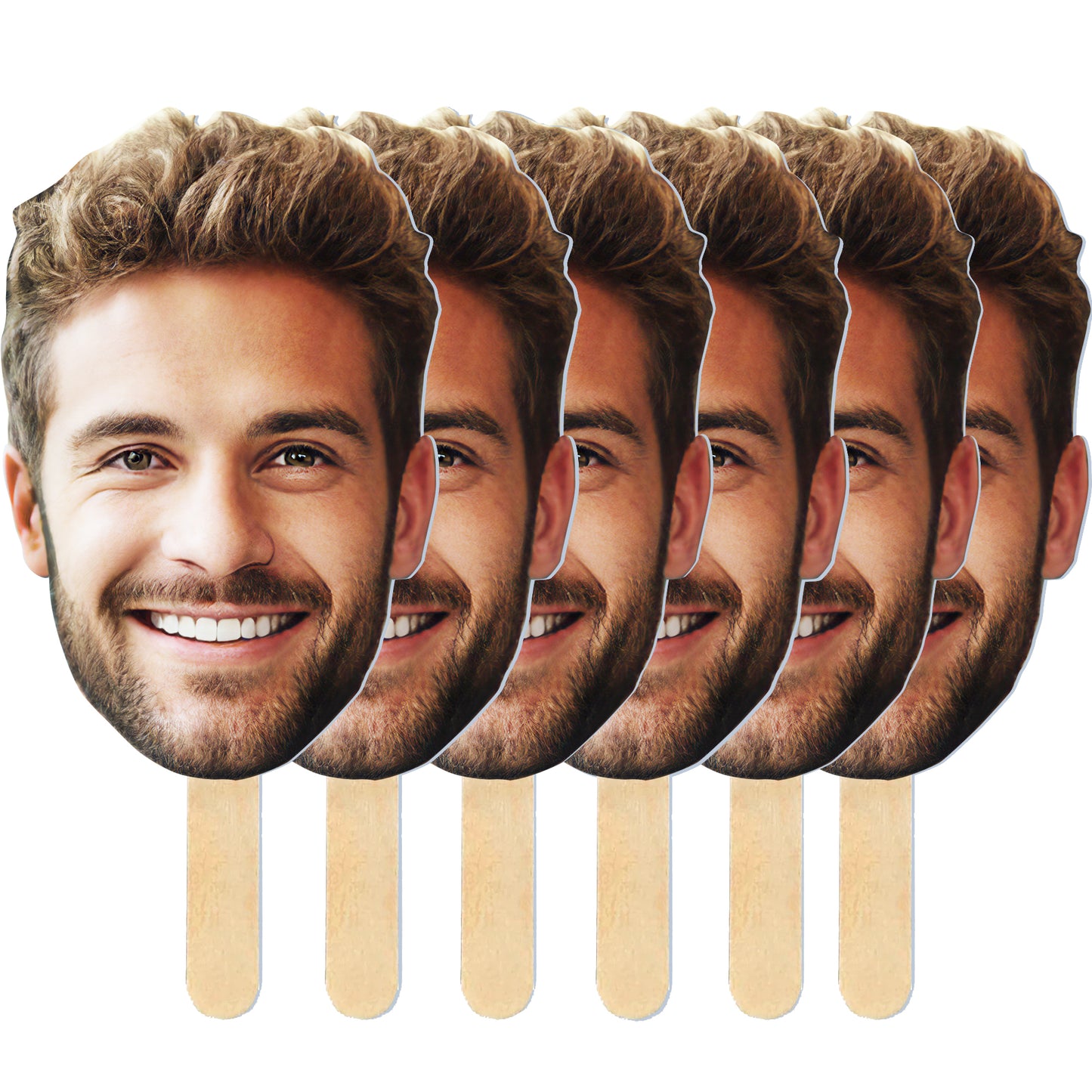 Custom Big Head with Your Photo | Fun Face Cardboard Cutout | Big Heads on a Stick | Life Size face on a Stick | Waterproof | Upload Your Photo