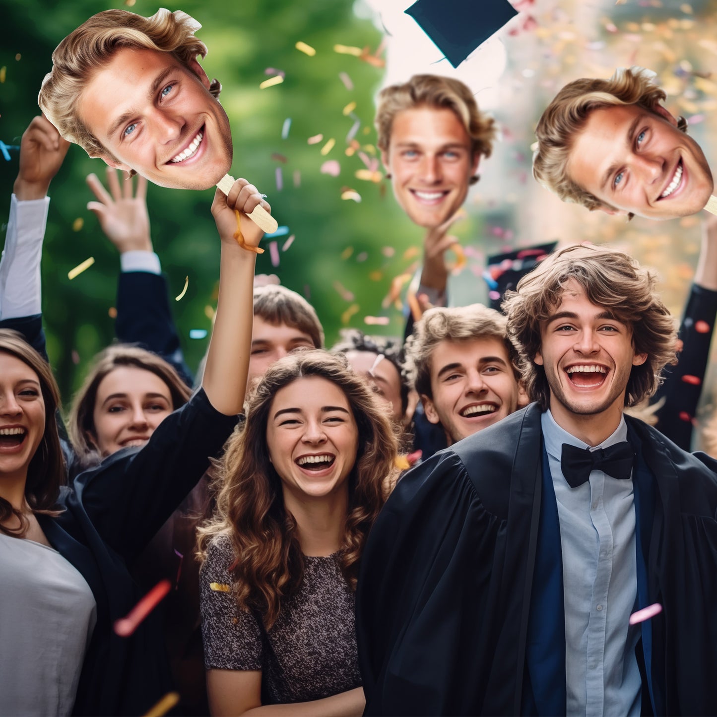 Custom Big Head cutout | Fun Face Cardboard Cutout | Big Head on a Stick | Life Size face on a Stick | Upload Your Photo - 6 - 18 in