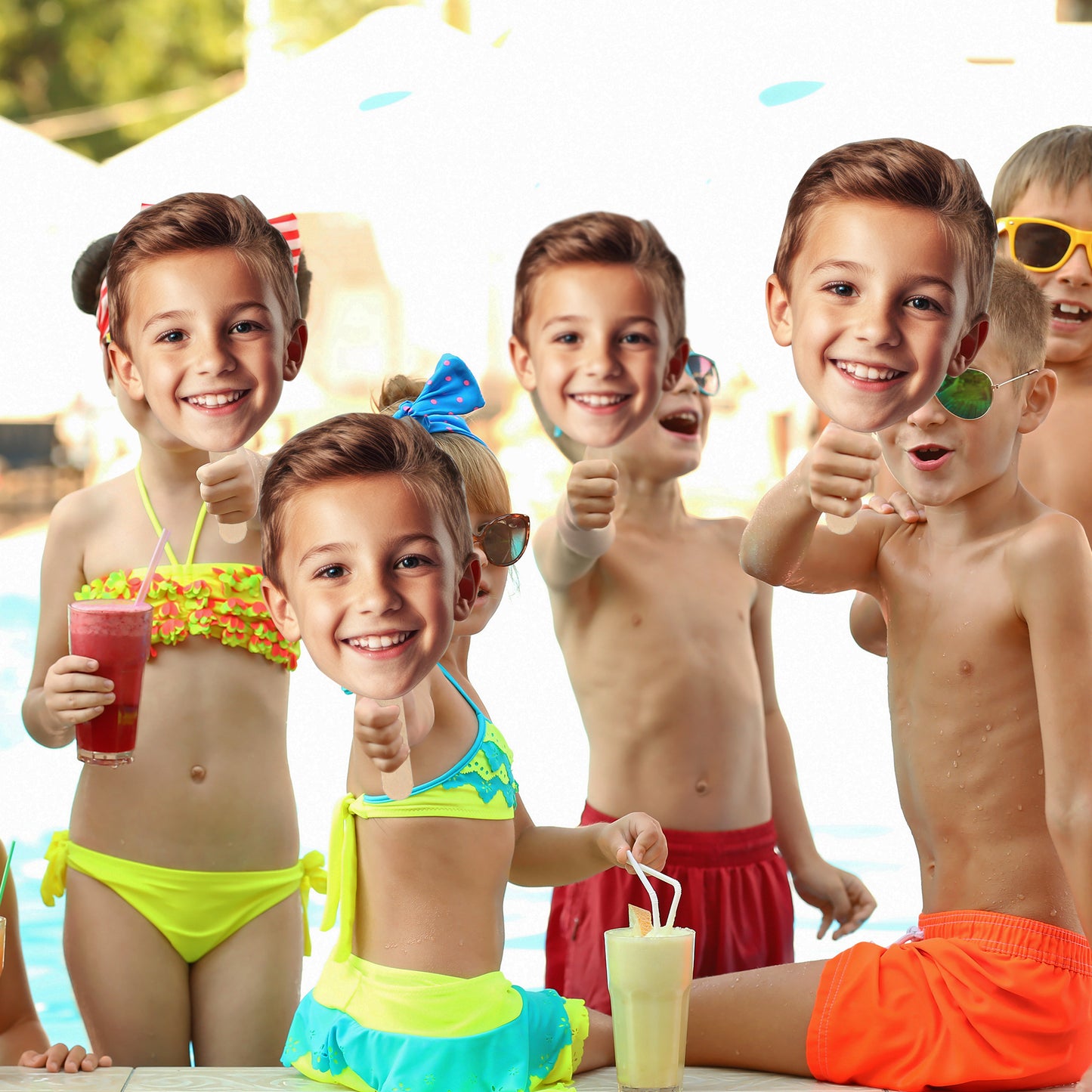 Custom Big Head with Your Photo | Fun Face Cardboard Cutout | Big Heads on a Stick | Life Size face on a Stick | Waterproof | Upload Your Photo