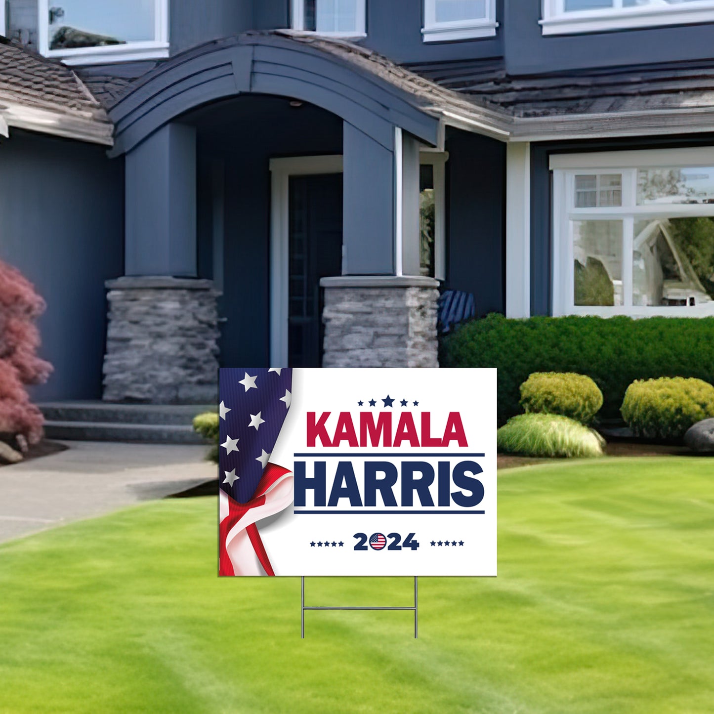 Kamala Harris For 2024 President Yard Sign | Road Sign | Lawn Sign | Corrugated Plastic | Water Proof | Includes H Stake