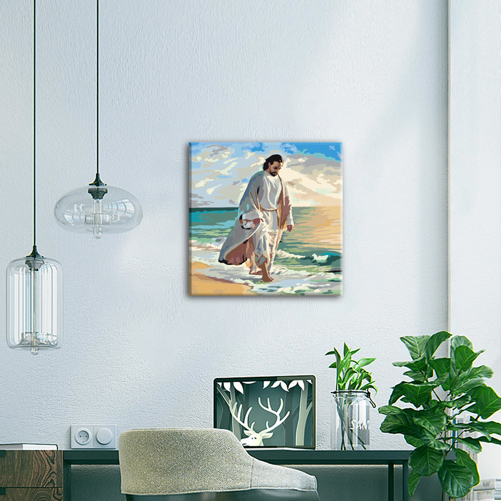 Jesus by the sea- Paint by Numbers Kit - Texture Of Dreams