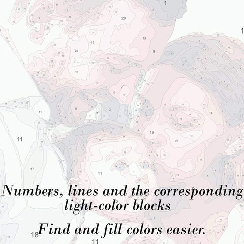 Custom DIY Paint by Numbers Kit (12"x16") Oil Painting Portrait From Photo on Canvas