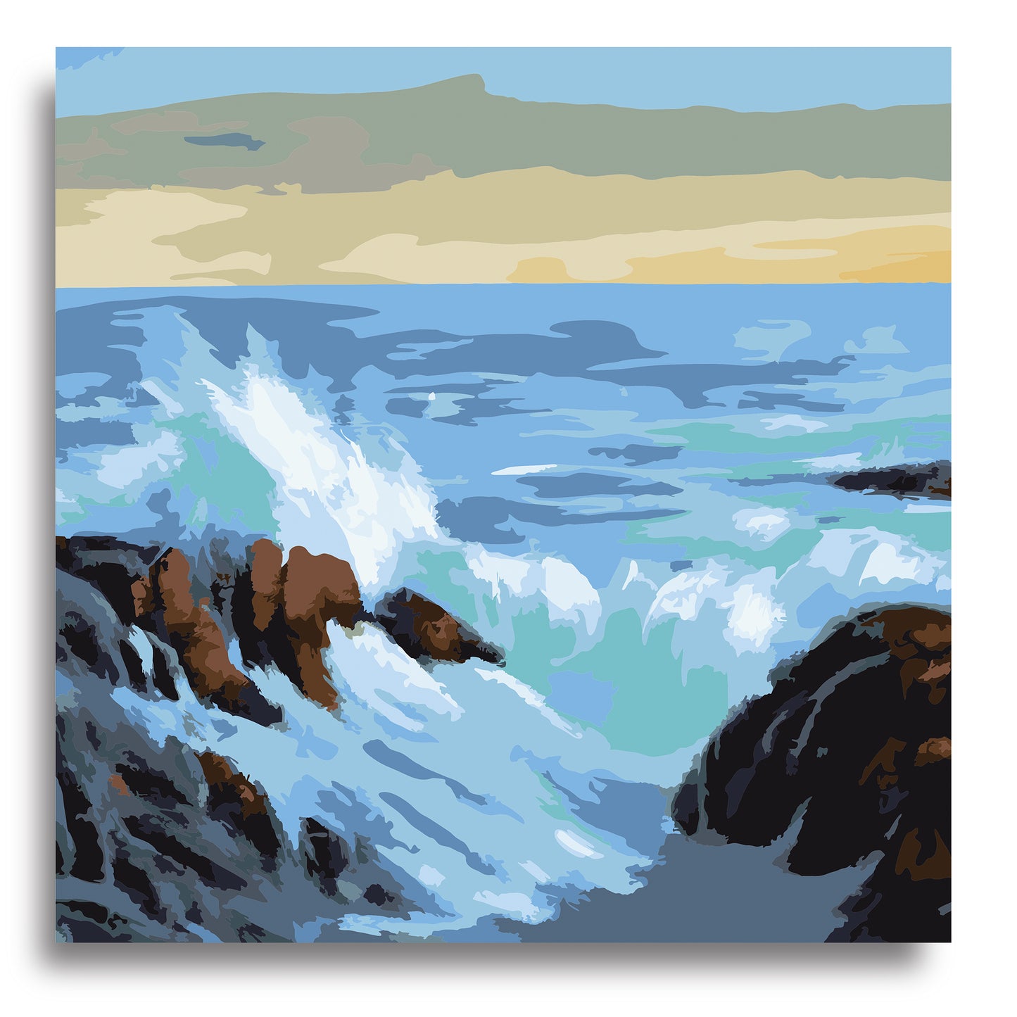 Wavy Wave- Paint by Numbers Kit - Texture Of Dreams