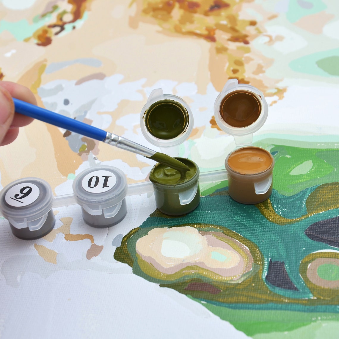 Cypress Forest Golden Leaves - Paint By Numbers Kit for Adults DIY Oil Painting Kit on Canvas