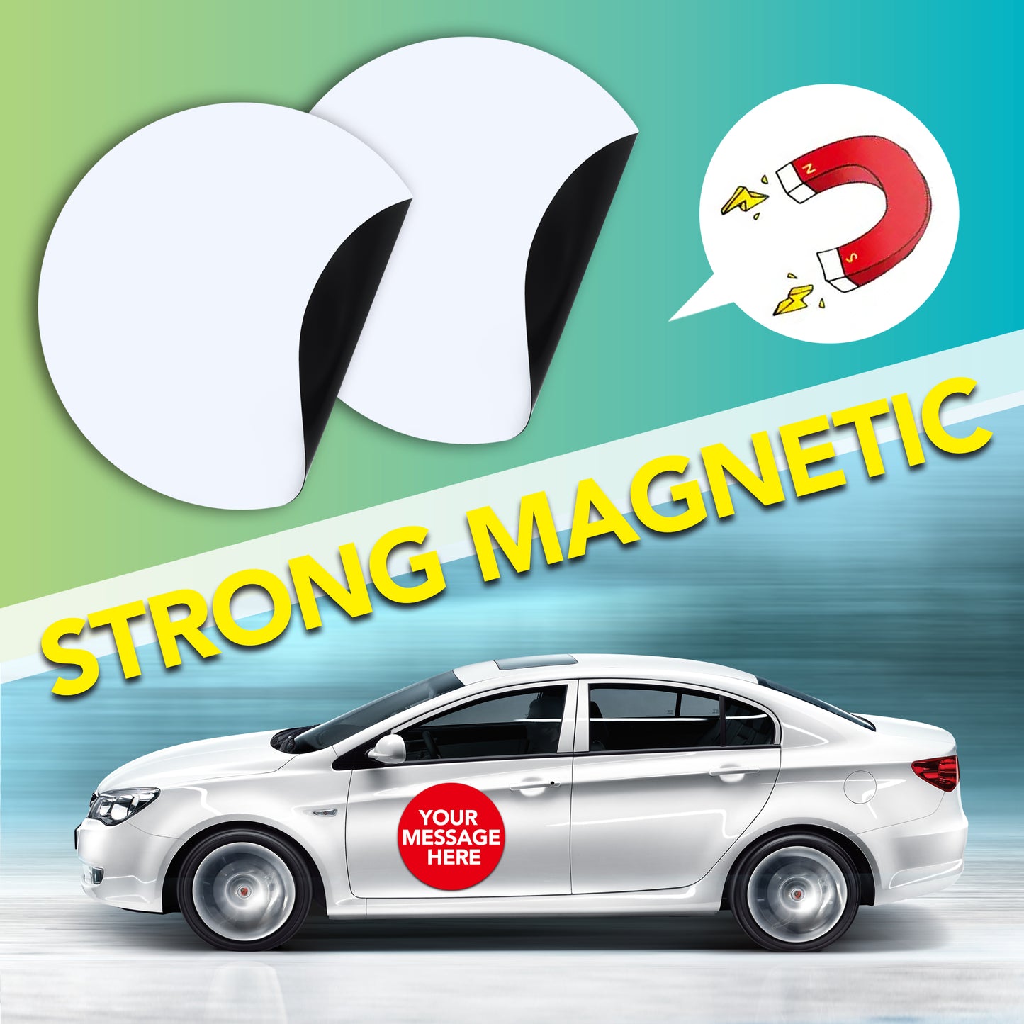 TEXTURE OF DREAMS - Custom Car Magnet (2-Pack) | Personalized Vehicle Magnet for Business or Personal | Customized | Pick Your Font & Color
