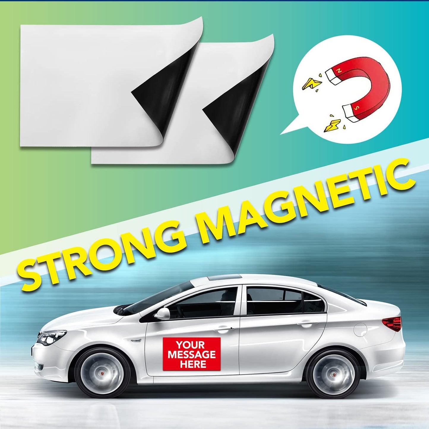 TEXTURE OF DREAMS - Custom Car Magnet (2-Pack) | Personalized Vehicle Magnet for Business or Personal | Customized | Pick Your Font & Color