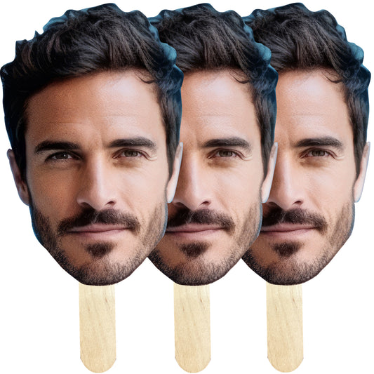 Custom Big Head cutout | Fun Face Cardboard Cutout | Big Head on a Stick | Life Size face on a Stick | Upload Your Photo - 6 - 18 in
