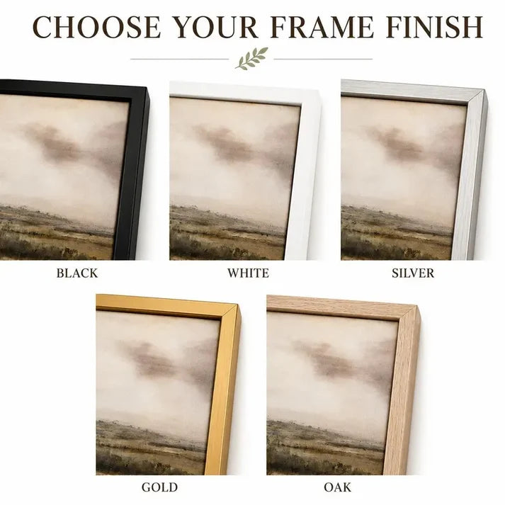 Quiet Beach, White Framed Coastal Canvas Wall Art