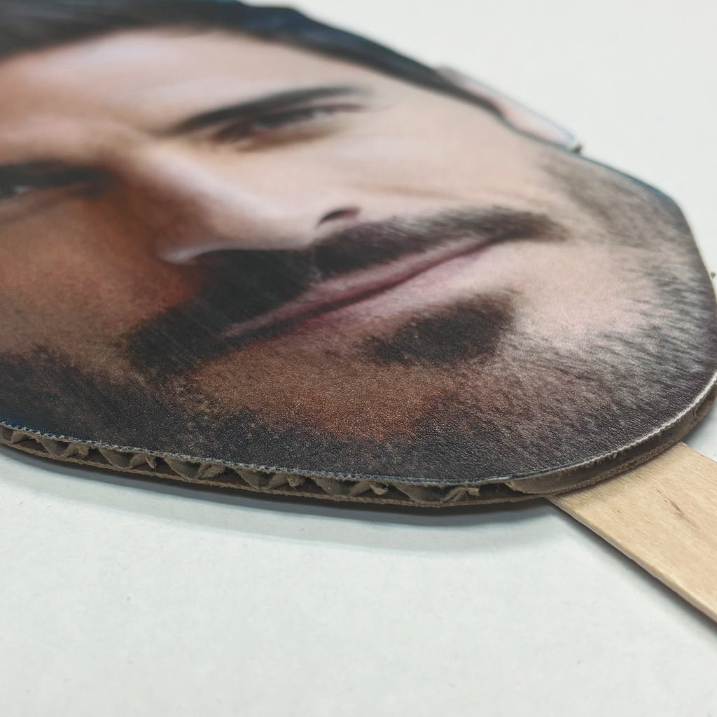Custom Big Head cutout | Fun Face Cardboard Cutout | Big Head on a Stick | Life Size face on a Stick | Upload Your Photo - 6 - 18 in - Texture Of Dreams 