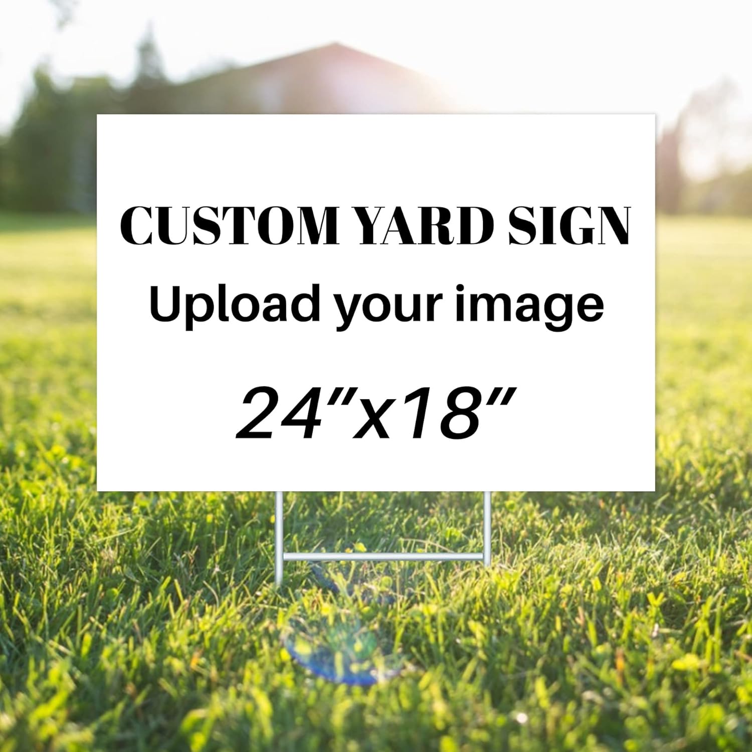 Custom Yard Signs with Stakes for Outdoor, 24" x 18" One Side or Double Sided, Waterproof Yard sign stands for Party, Business, Real Estate, Graduation, Birthday decorations… (Your Own Design) - Texture Of Dreams 