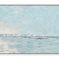 Quiet Beach, White Framed Coastal Canvas Wall Art
