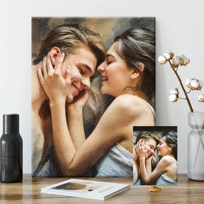 Custom DIY Paint by Numbers Kit (16"x20") Oil Painting Portrait From Photo on Canvas