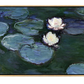 Water Lilies, Gold Framed Floral Pond Canvas Wall Art