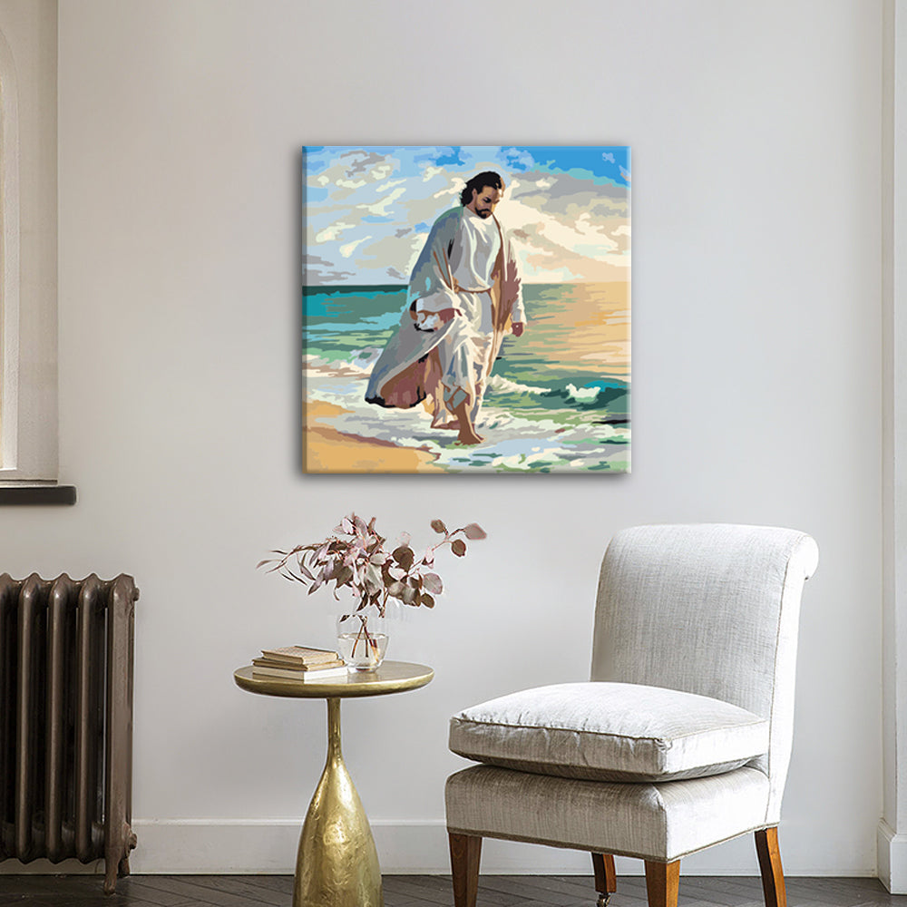 Jesus by the sea- Paint by Numbers Kit - Texture Of Dreams