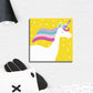 UNICORN Paint by Numbers Kit for CHILDREN 10"x10" （Yellow background） - Texture Of Dreams