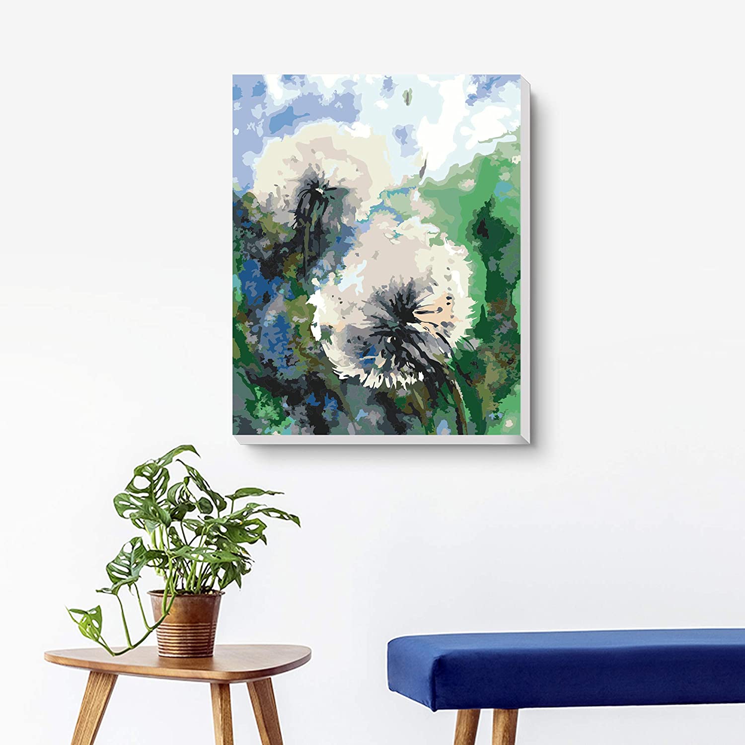 Flower Dandelion Paint by Numbers Kit  16" x 20" - Texture Of Dreams