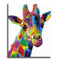 Colorful Giraffe- Paint by Numbers Kit for Adults DIY Oil Painting Kit on Canvas - Texture Of Dreams 