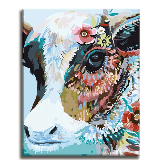 Holy Cow - Paint by Numbers Kit for Adults DIY Oil Painting Kit on Canvas