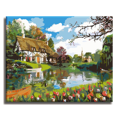 The Quiet Creek - Paint by Numbers Kit for Adults DIY Oil Painting Kit on Canvas