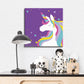 Unicorn Paint by Numbers Kit for children 10"x10"(Purple background） - Texture Of Dreams