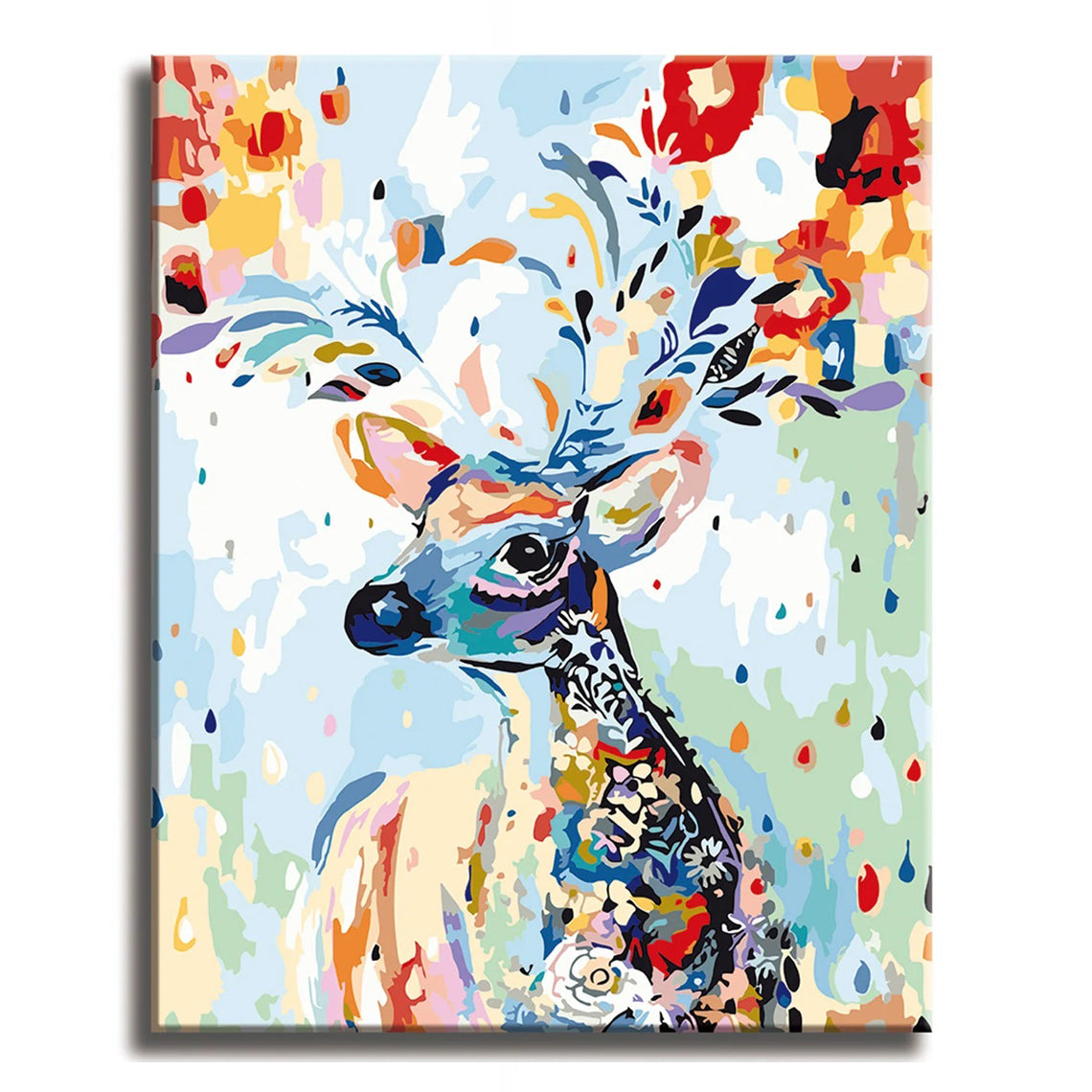 Colorful Deer - Paint by Numbers Kit for Adults DIY Oil Painting Kit on Canvas - Texture Of Dreams 