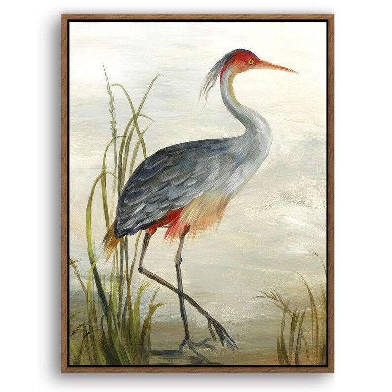 The Crane/Flamingo Collection Oil Painting Wall Art on Wood Stretched Canvas with Frame for Vintage Home Decor - Texture Of Dreams 