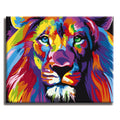 Colorful Lion - Paint by Numbers Kit for Adults DIY Oil Painting Kit on Canvas - Texture Of Dreams 