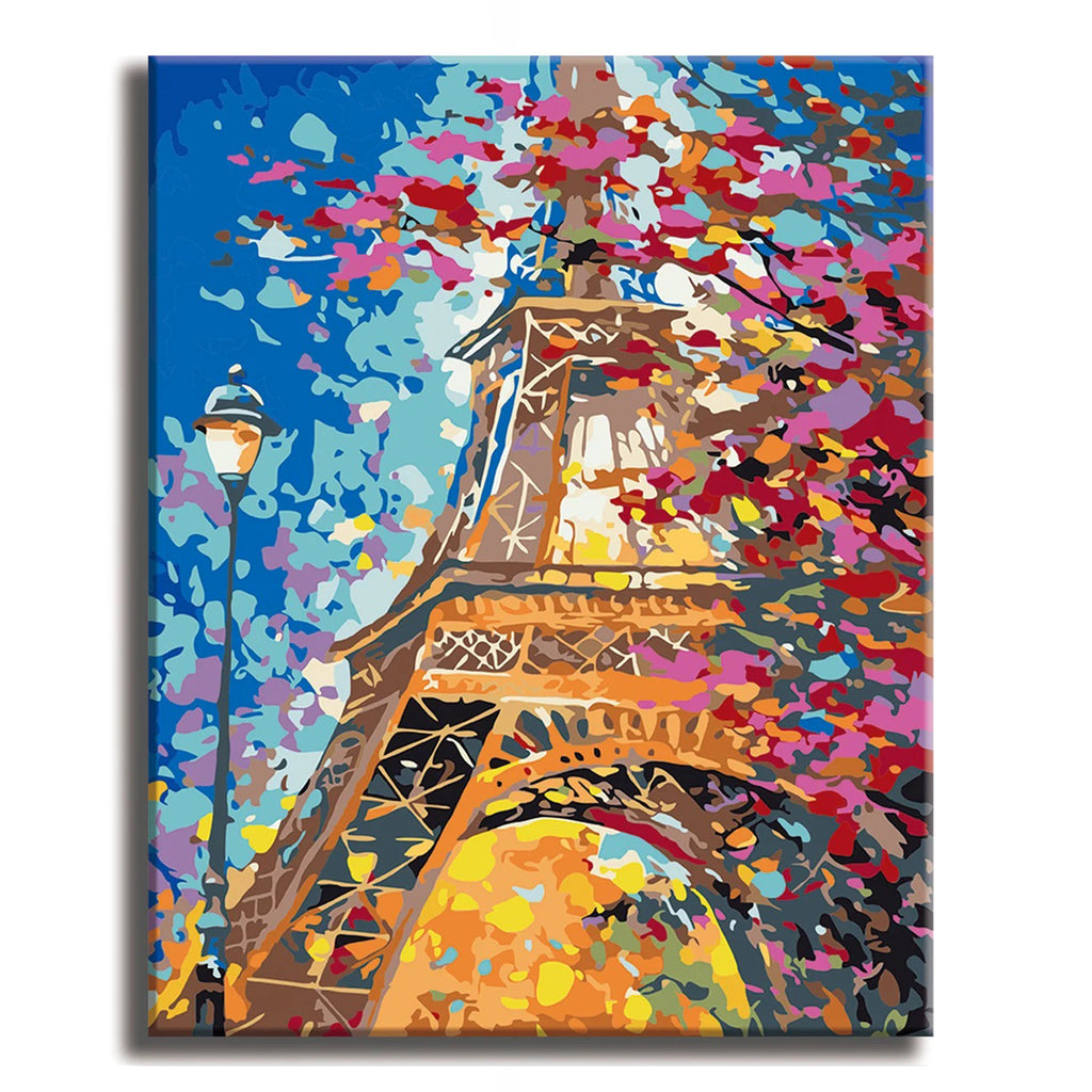 Romantic Paris - Paint by Numbers Kit for Adults DIY Oil Painting Kit on Canvas - Texture Of Dreams 