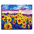 Sunflower Field - Paint by Numbers Kit for Adults DIY Oil Painting Kit on Wood Stretched Canvas 16"x20" - Texture Of Dreams 