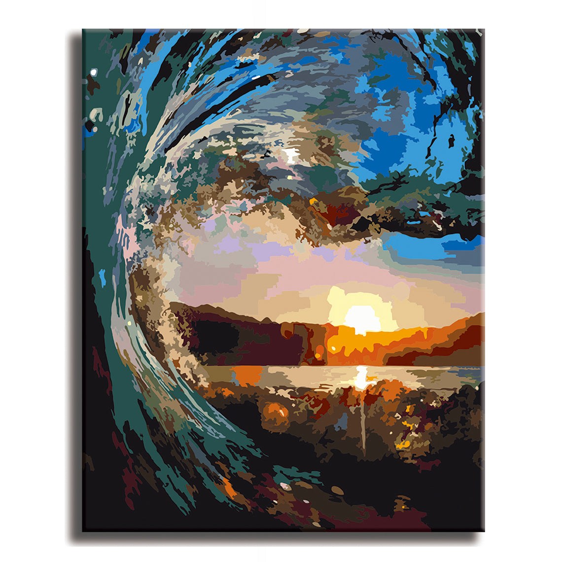 Sunrise Waves - Paint by Numbers Kit for Adults DIY Oil Painting Kit on Canvas - Texture Of Dreams 
