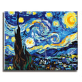Van Gogh The Starry Night - Paint by Numbers Kit for Adults DIY Oil Painting Kit on Canvas - Texture Of Dreams 