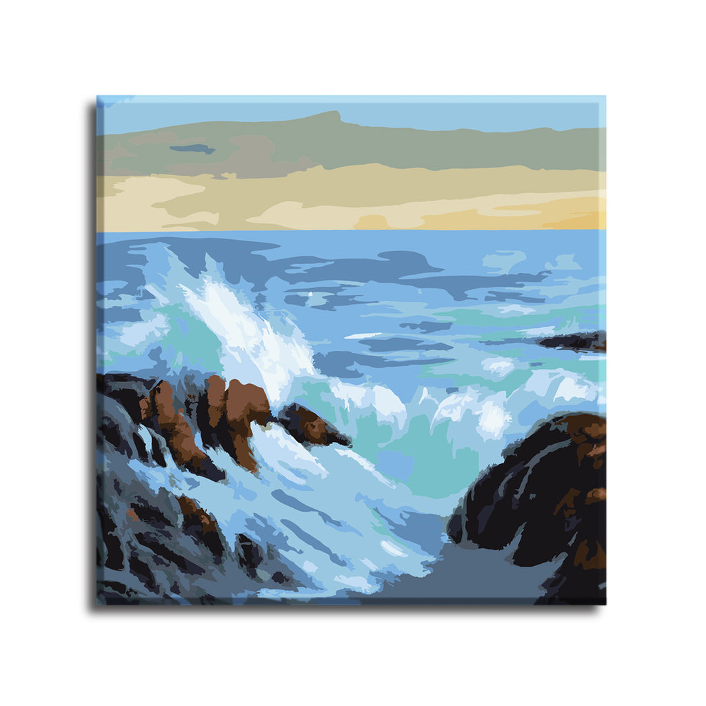 Wavy Wave - Paint by Numbers Kit for Adults DIY Oil Painting Kit on Canvas - Texture Of Dreams 